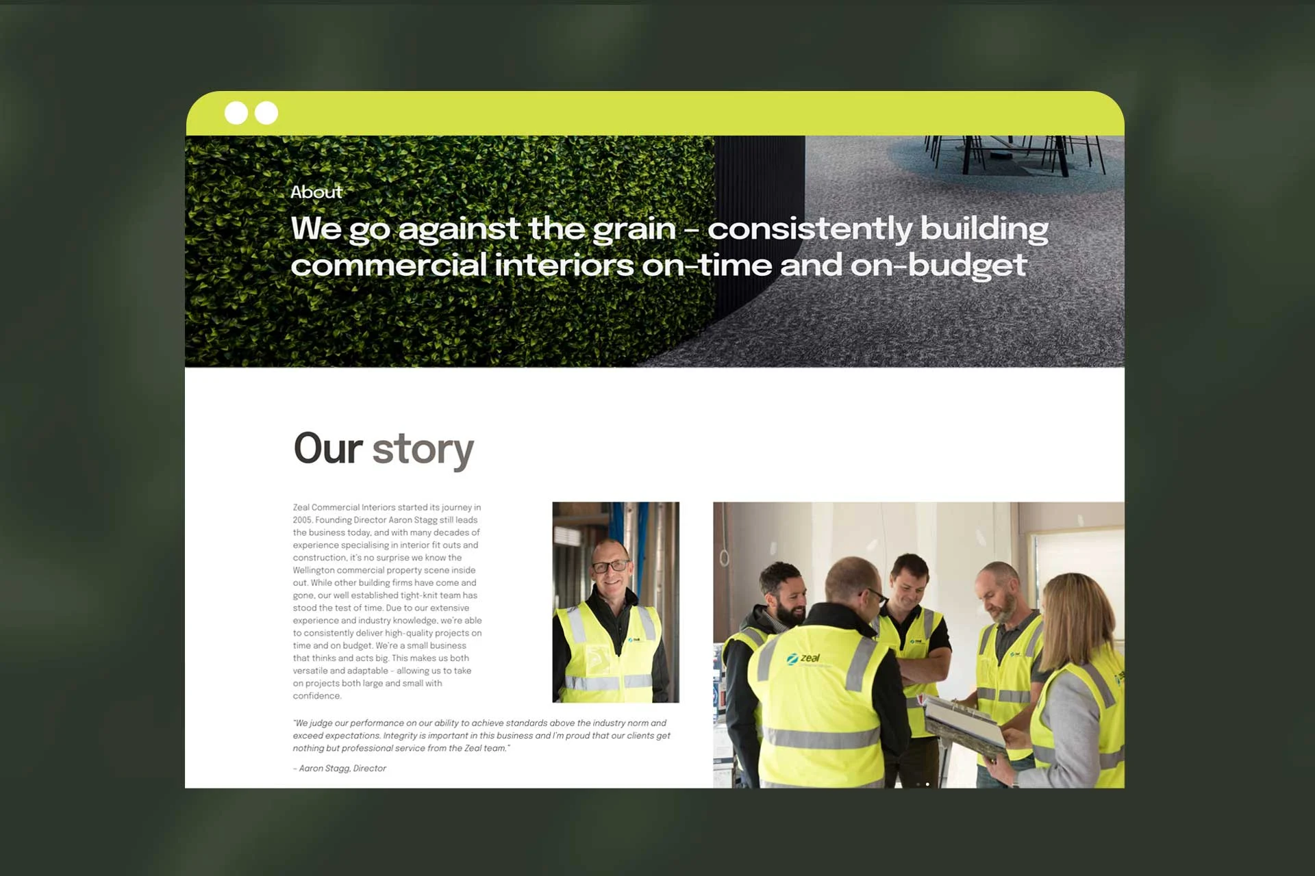 Blog 1 about page web design